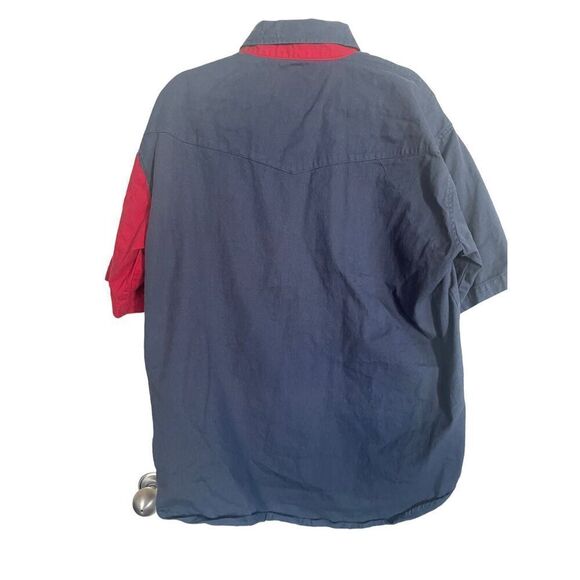 Gibson Mens Multicolor USA Texas Flag Lone Star Short Sleeve Button Down Shirt X - Picture 3 of 12